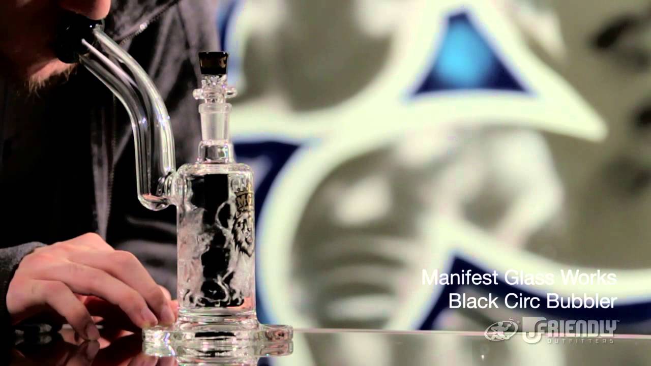 Manifest Glass Works | Black Circ Bubbler