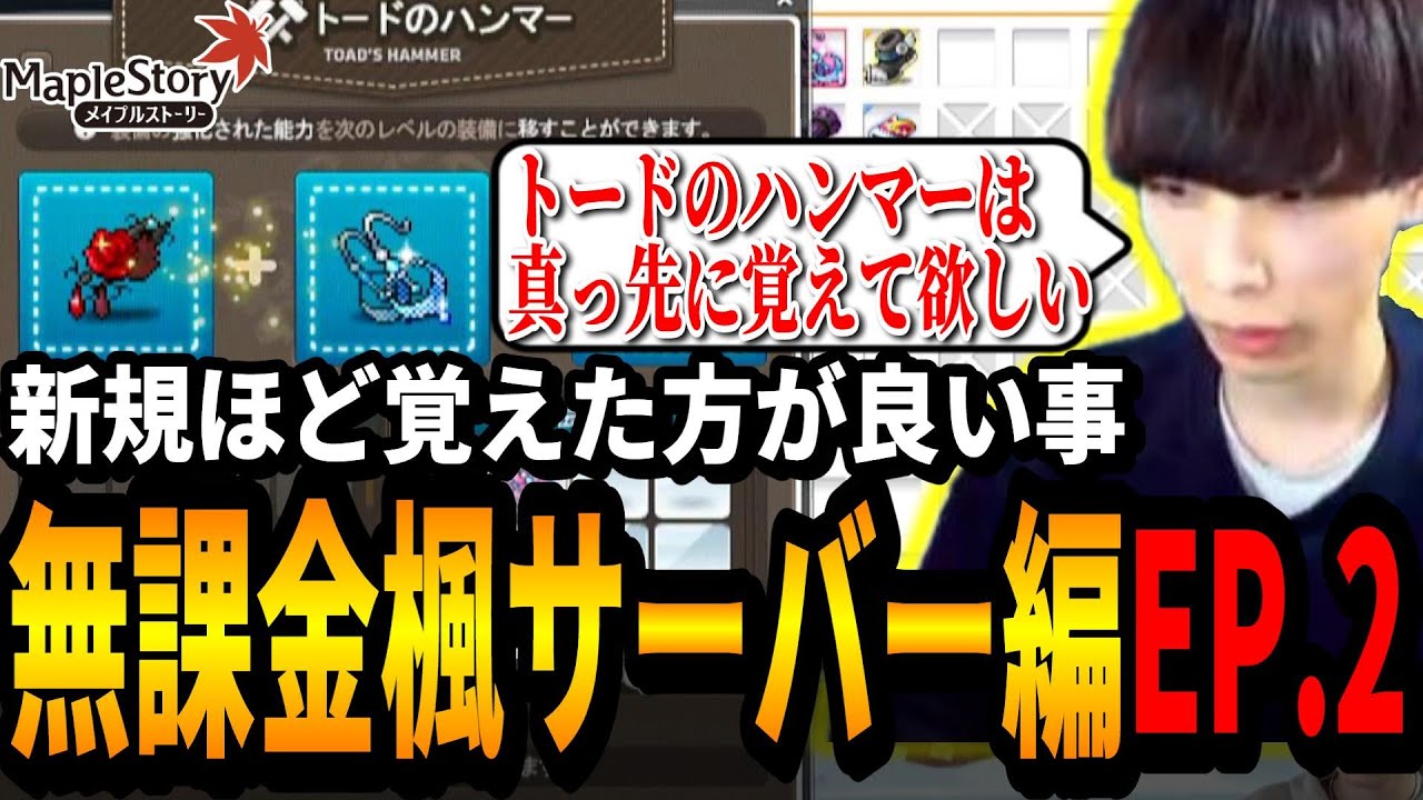 新規ほど真っ先に覚えてほしい事を語るいかしょー【メイプルストーリー無課金楓サーバー編EP.2】