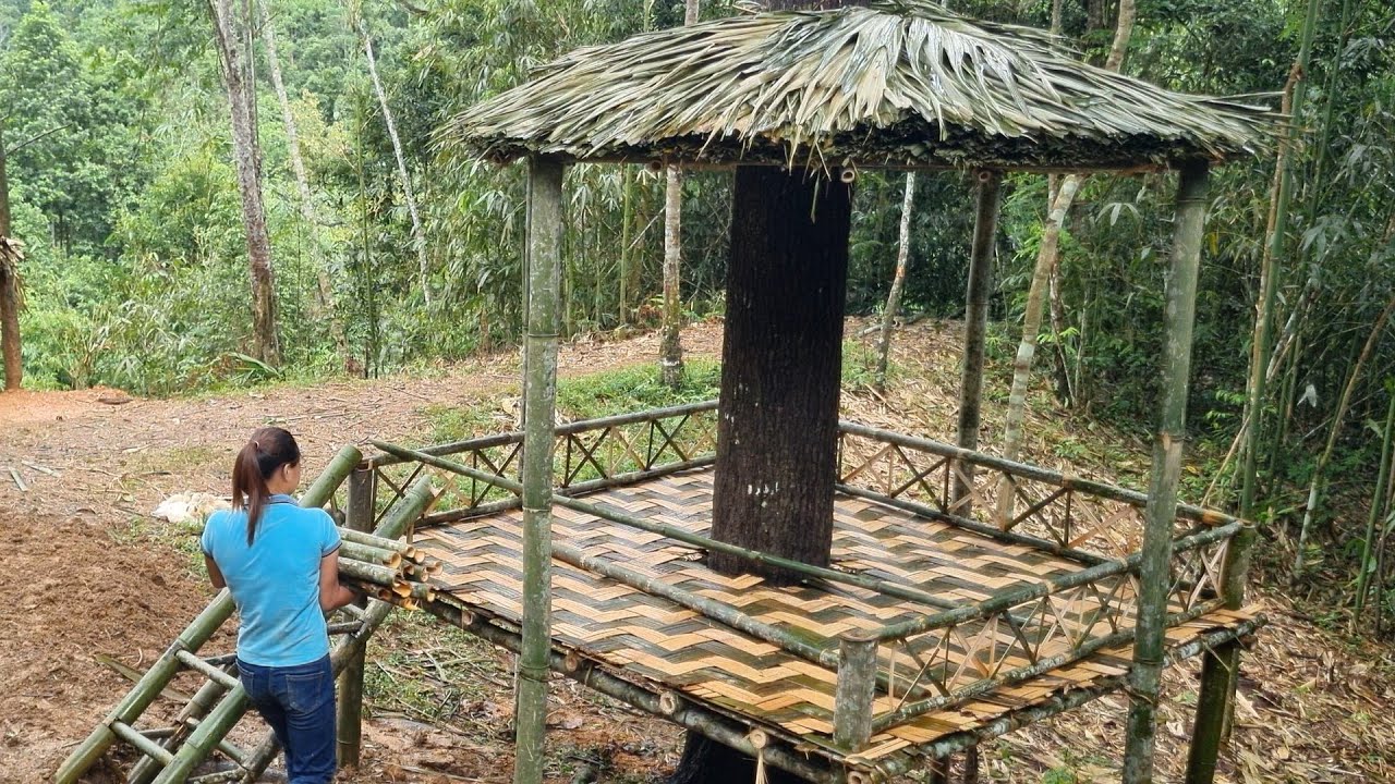 Full video 120 days Build farm,complete a toilet,duck house,tree house,fish pond,pig house.