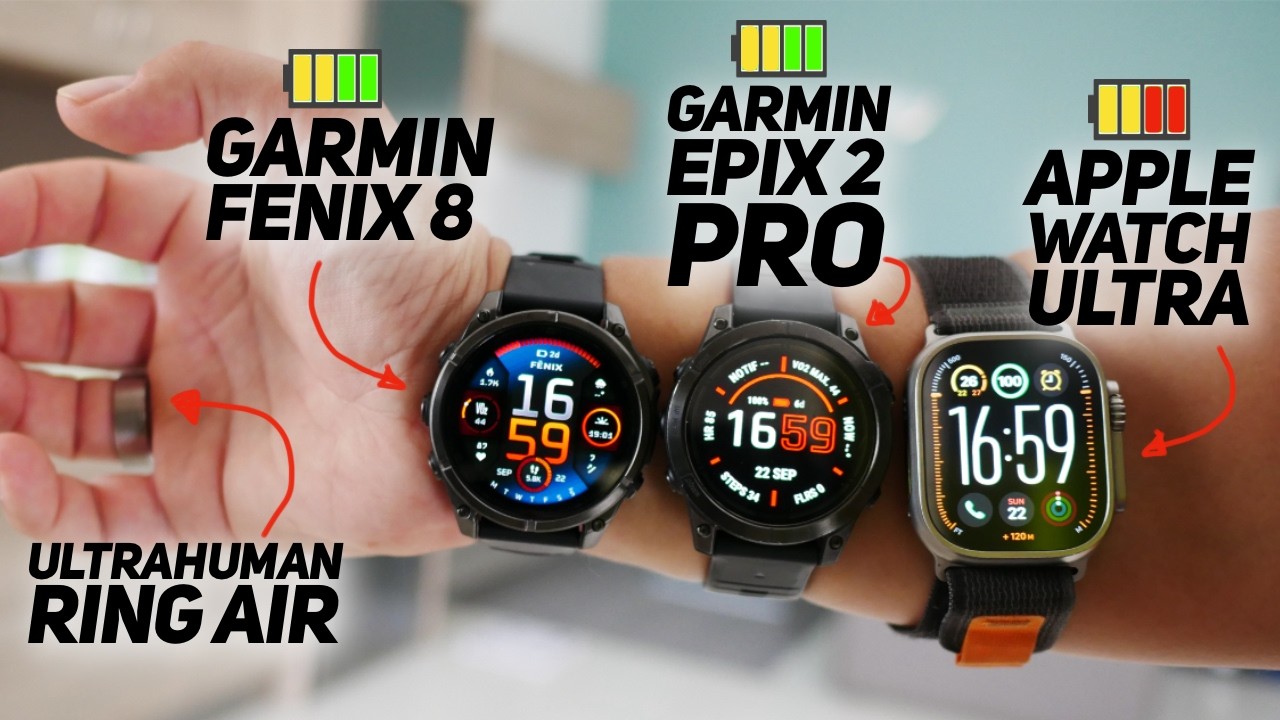 Максимальный тест батареи! 100 000 шагов за 1 день! Fenix ​​8, Apple Watch Ultra, Epix 2 Pro, Ult...