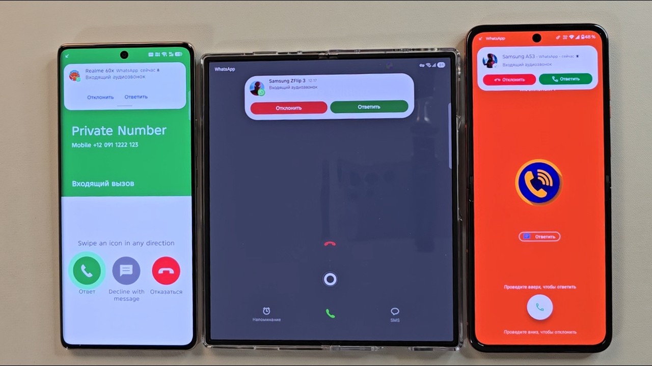 Incoming call& Double Fake call at the Same Time Samsung ZFold6 Motorolla Razr50 Tecno 30S