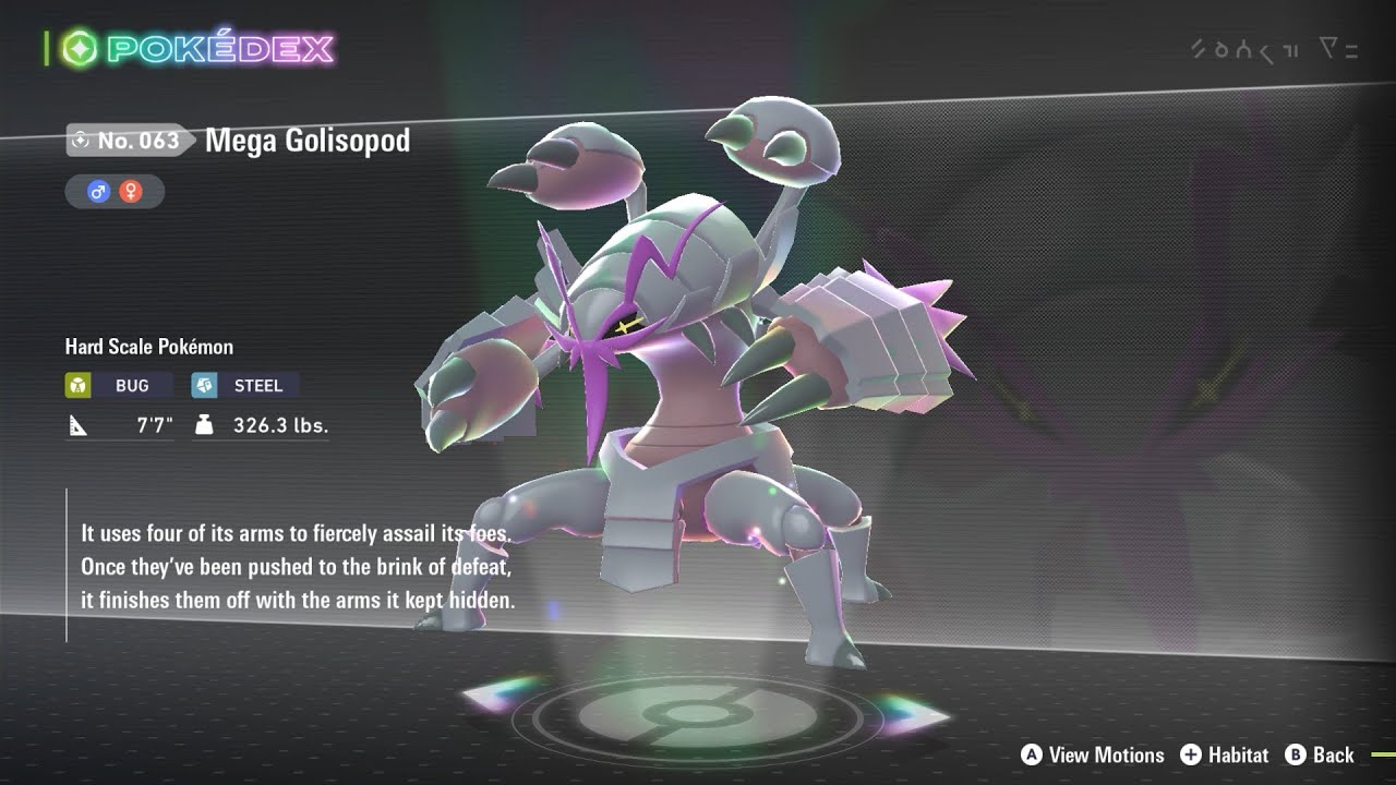 Mega Golisopod Hyperspace Battle (Pokémon Legends: Z-A – Mega Dimension)