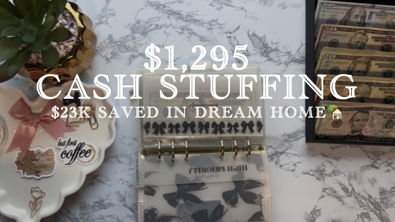 CASH STUFFING $1,295 | 9-5 INCOME ✨ MARCH 2026 WEEK 2 