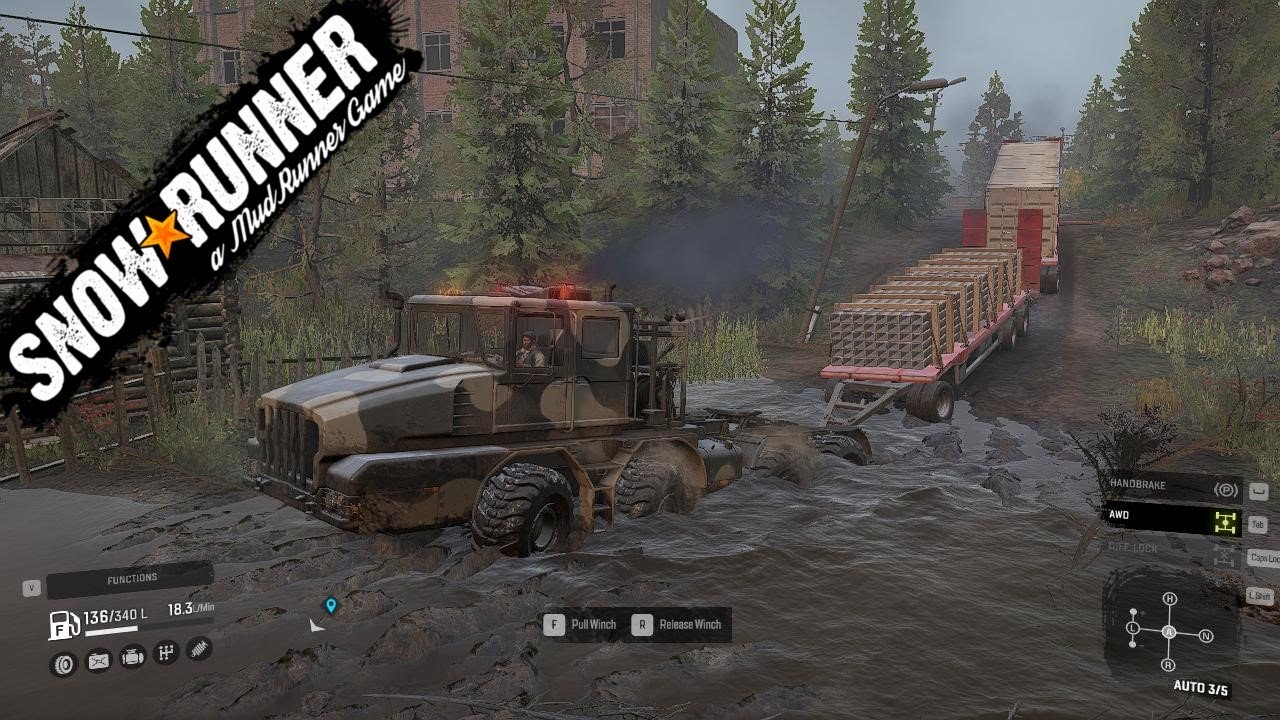 SnowRunner Task Sawmill Recovery Taymyr Zimnegorsk