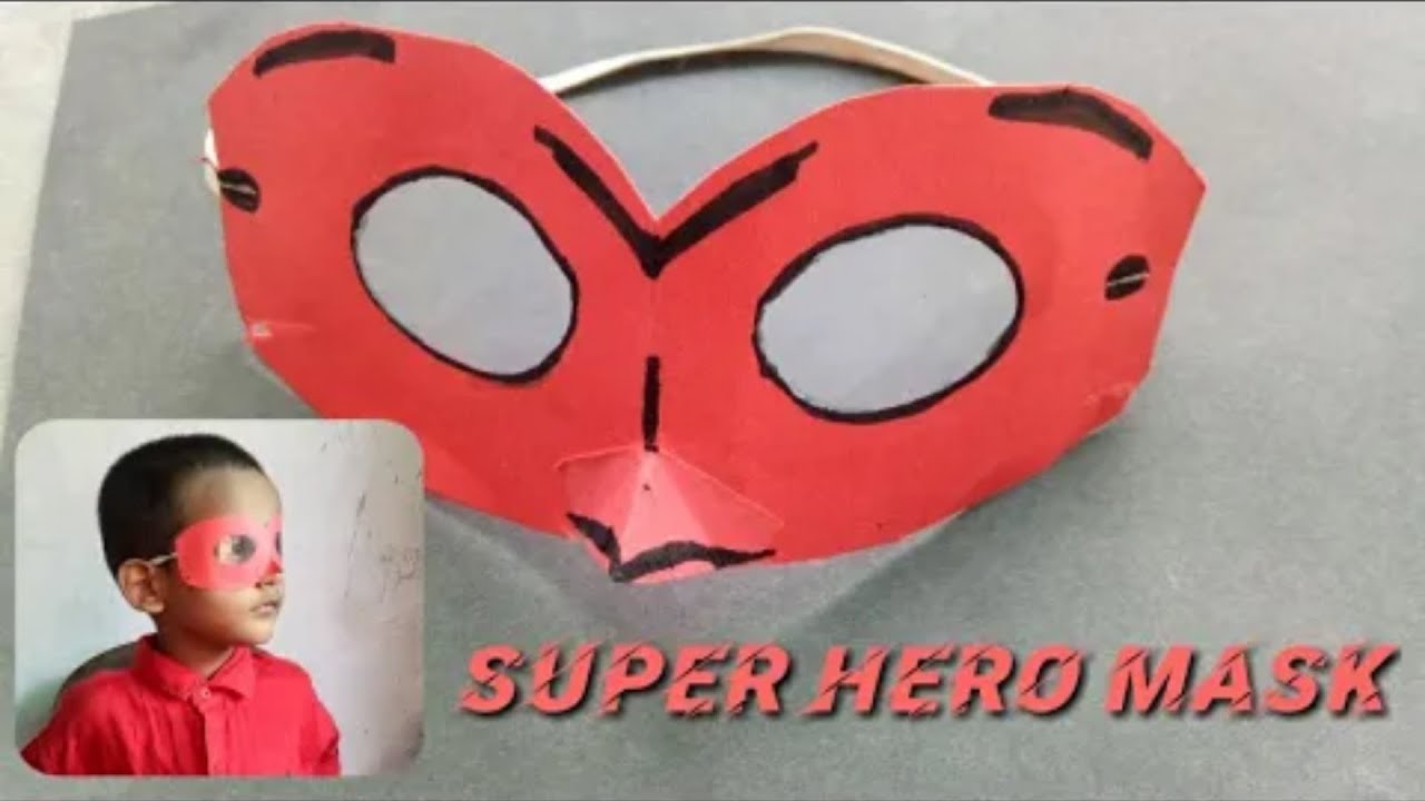 How to make a super Hero mask made with paper very easy very simple you can make this