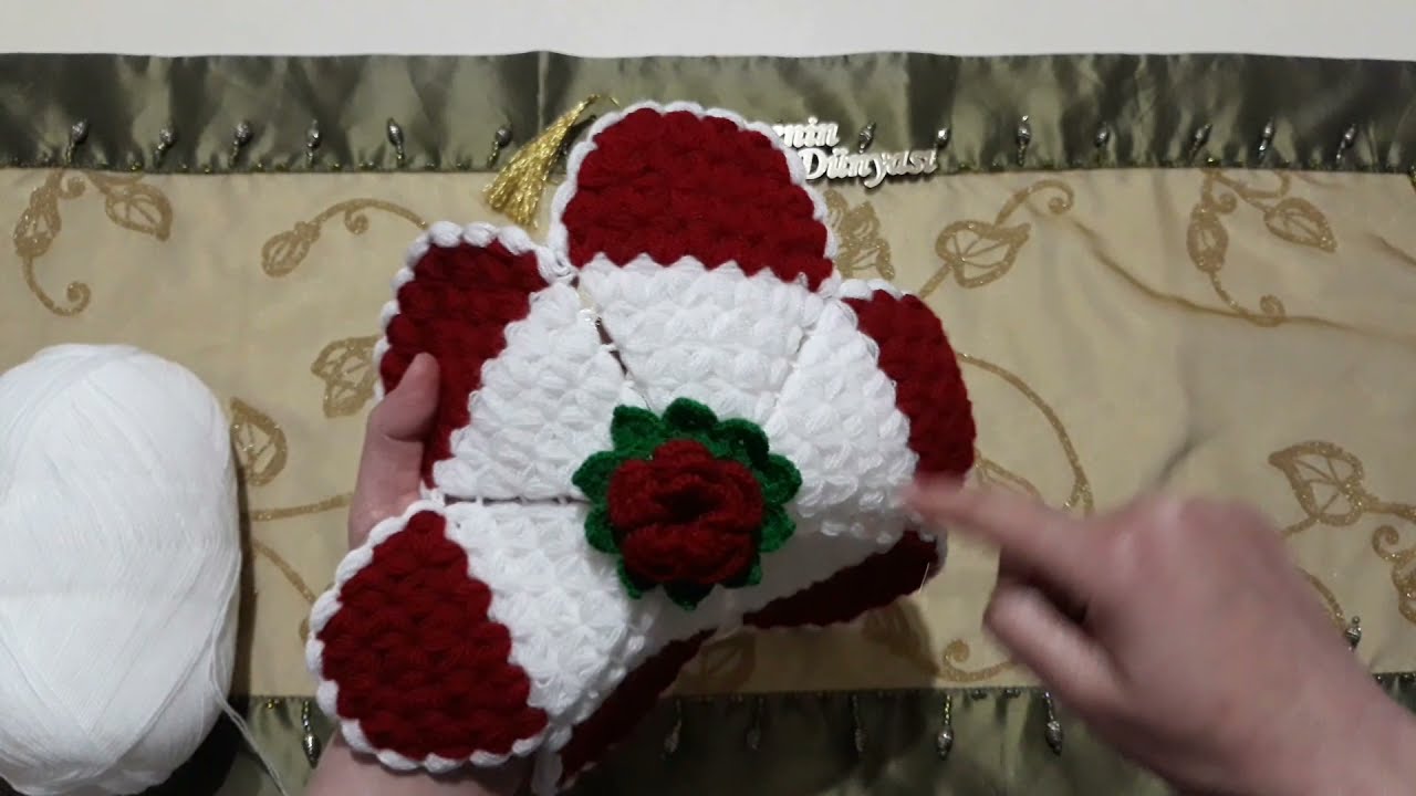 ÇOK KOLAY YUVARLAK LİF MODELİ/🌼Çiçekli Lif modeli#papatya lif modeli #knitting#örgü#crochetlifmodeli