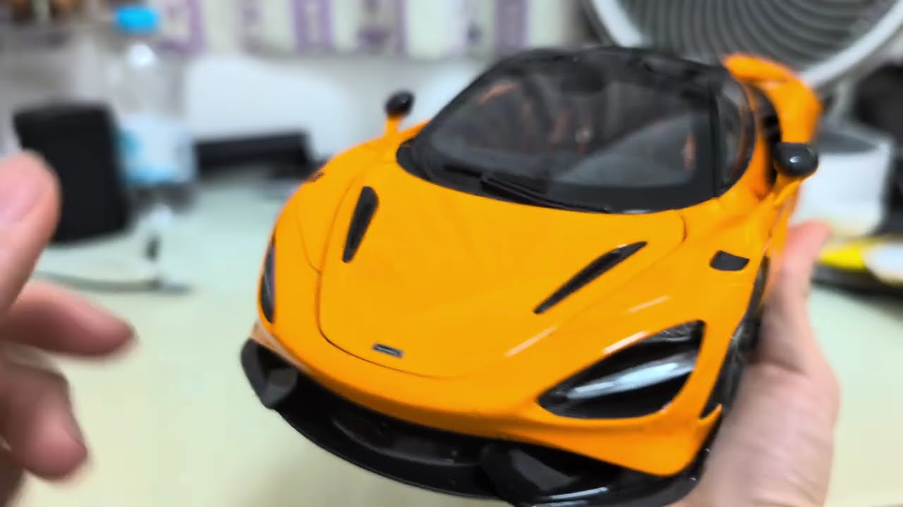 1/18 HPD (LCD Models) McLaren 765LT orange scale diecast model car unboxing review