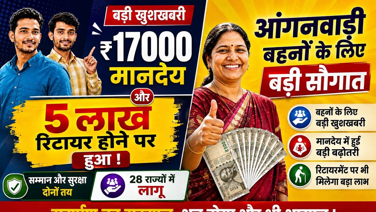 17,000 Monthly Honorarium & ₹5 Lakh Retirement Benefits for Anganwadi Workers #icds #anganwadi 