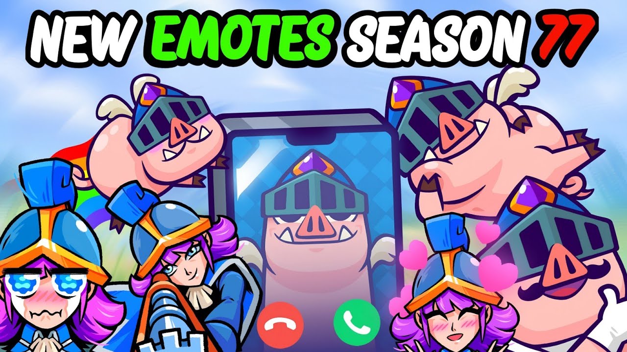 New EMOTES And BANNERS Clash Royale in SEASON 77!