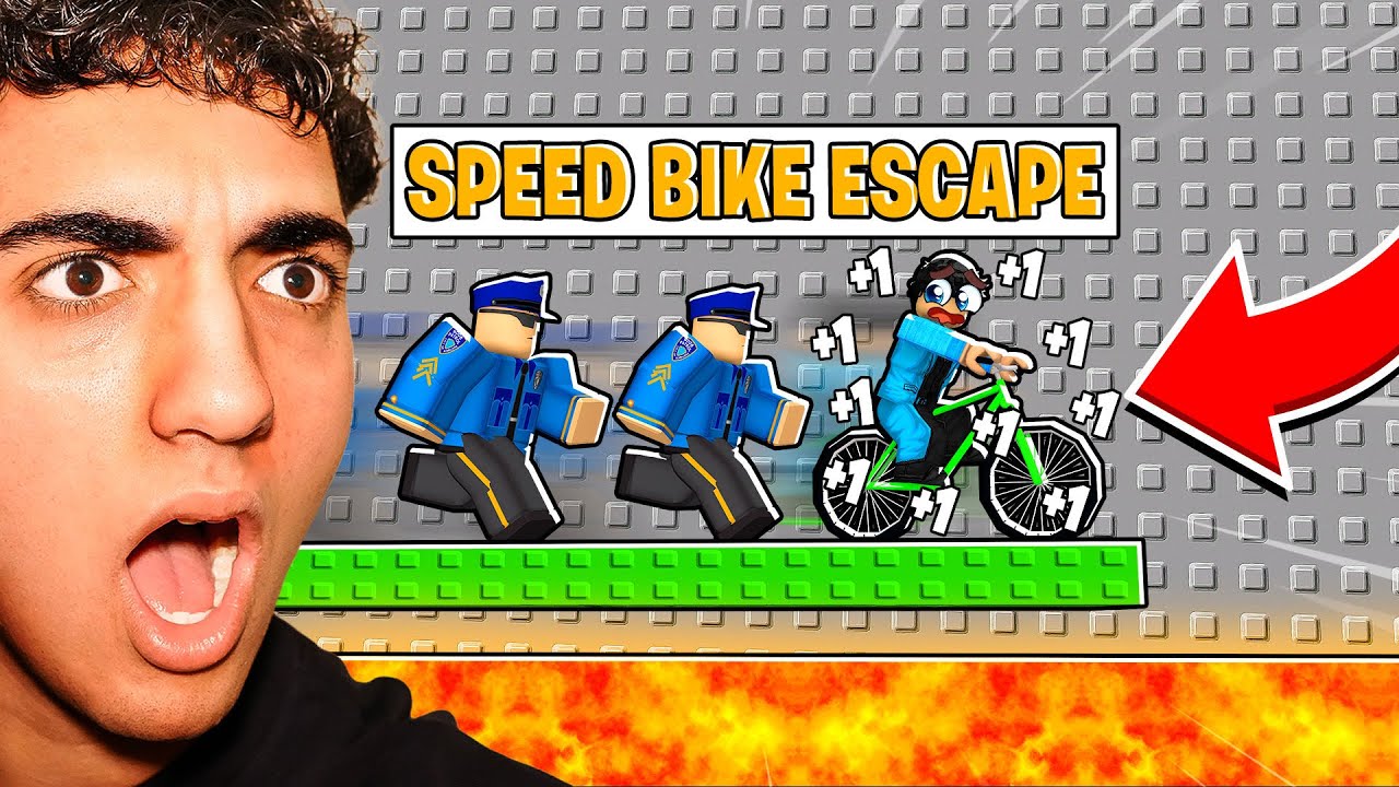 Escaping PRISON on a BIKE in Roblox!