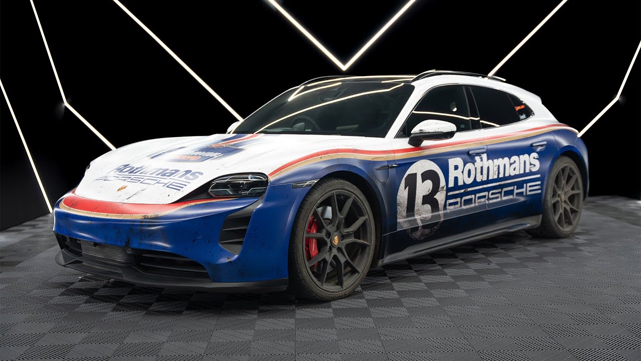 Rothmans Racing Porsche Taycan GTS Custom Vinyl Wrap