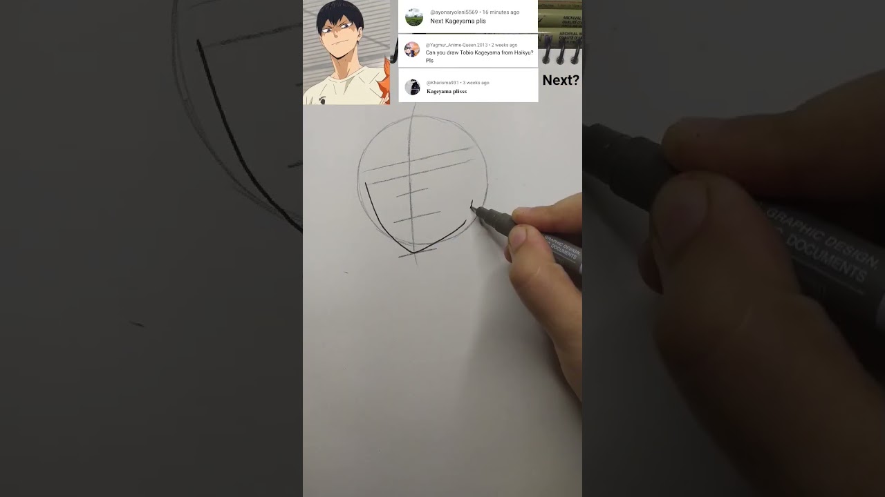 how to draw Tobio Kageyama🔥#haikyuu #haikyuuedit #tobio #kageyama #shoyo #sawamura #ushijima #trend