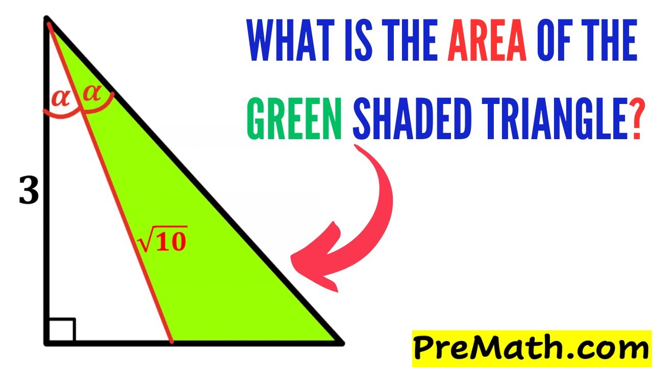 Can you find area of the Green shaded triangle? | #math #maths #geometry