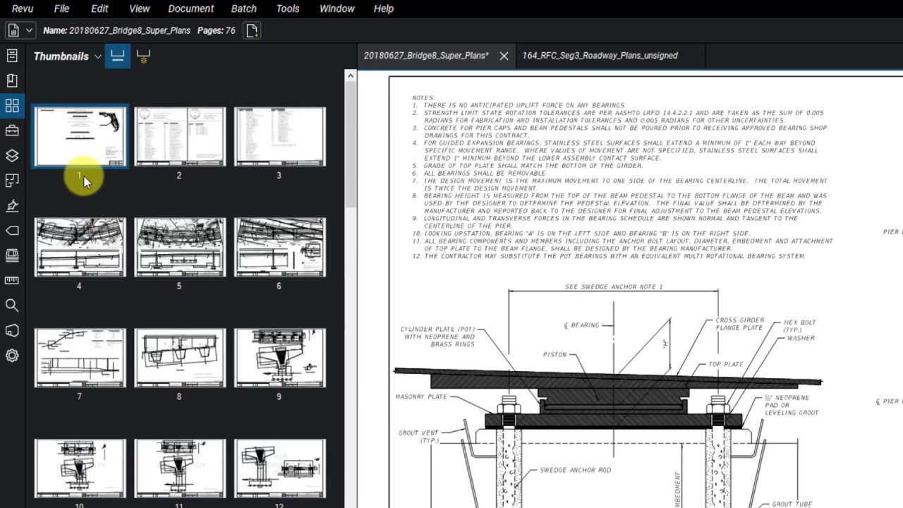 Bluebeam Revu - Auto Bookmark & Page Label Plan Set
