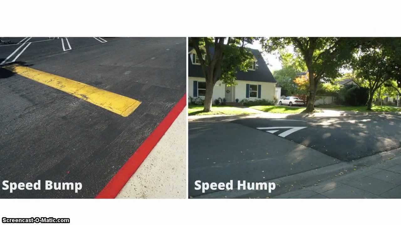 Difference Between a Speed Bump and Speed Hump