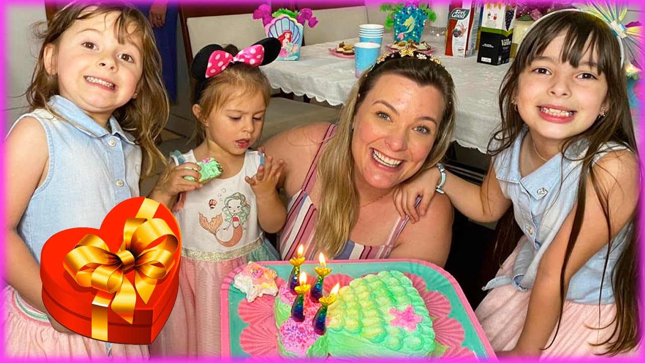 LAURINHA E HELENA FIZERAM UMA FESTA SURPRESA PARA MAMÃE ❤️🥳🎁 JÉSSICA GODAR, LAURINHA E HELENA