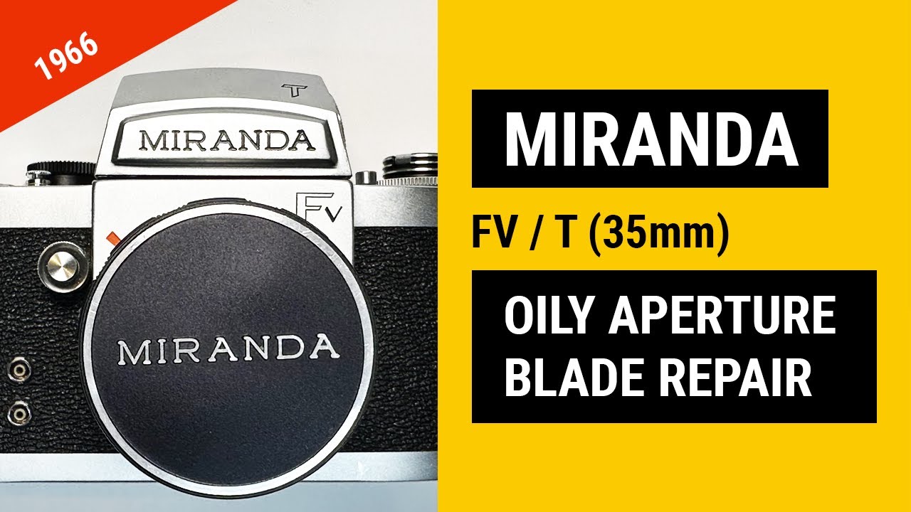 How to clean oily aperture blades on vintage film camera (Miranda Fv T)