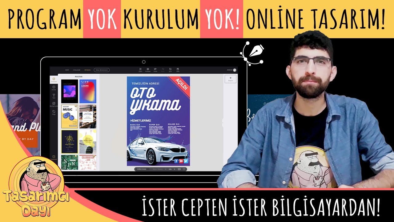 PROGRAM YOK, KURULUM YOK! ONLINE PROGRAMSIZ TASARIM!