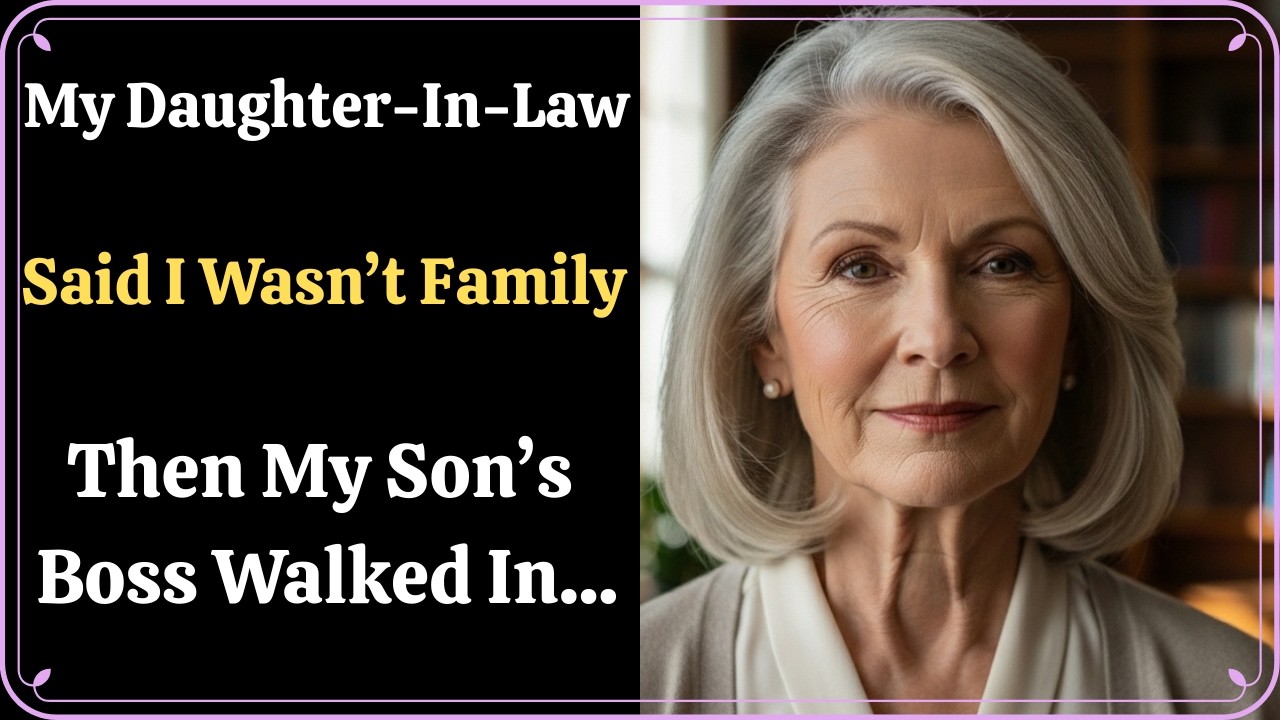 My Daughter-In-Law Said I Wasn’t Family — Then My Son’s Boss Walked In...| The Honest Family