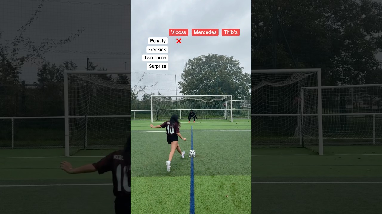 Reto 4 tiros vs pitch addict 🇲🇽🇫🇷 #futbol #reto #gol #mercedesroa #challenge