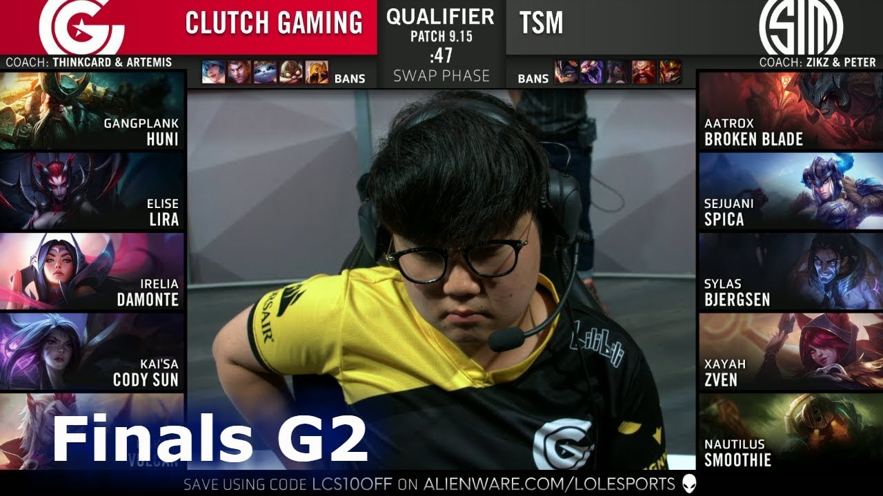 TSM vs CG - Game 2 | Finals S9 LCS Regional Qualifier for Worlds 2019 | TSM vs Clutch Gaming G2