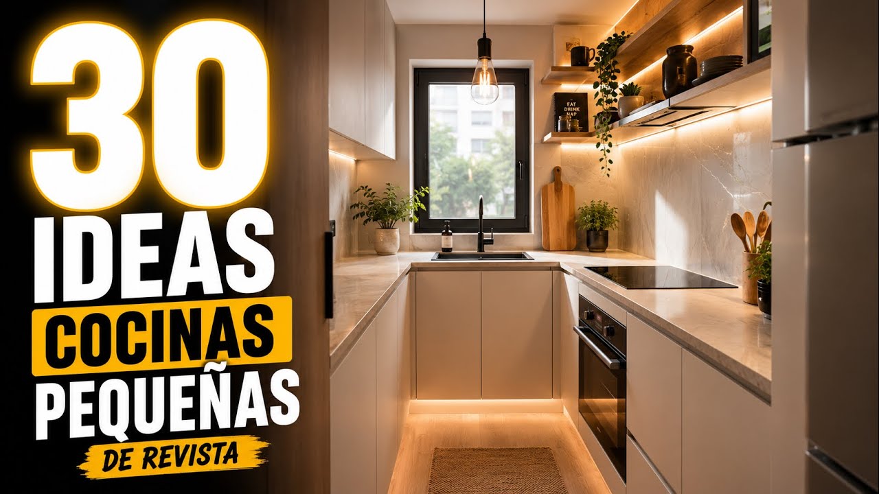 30 Ideas de Cocinas Pequeñas que Parecen de Revista ✨ ¡Inspírate YA!