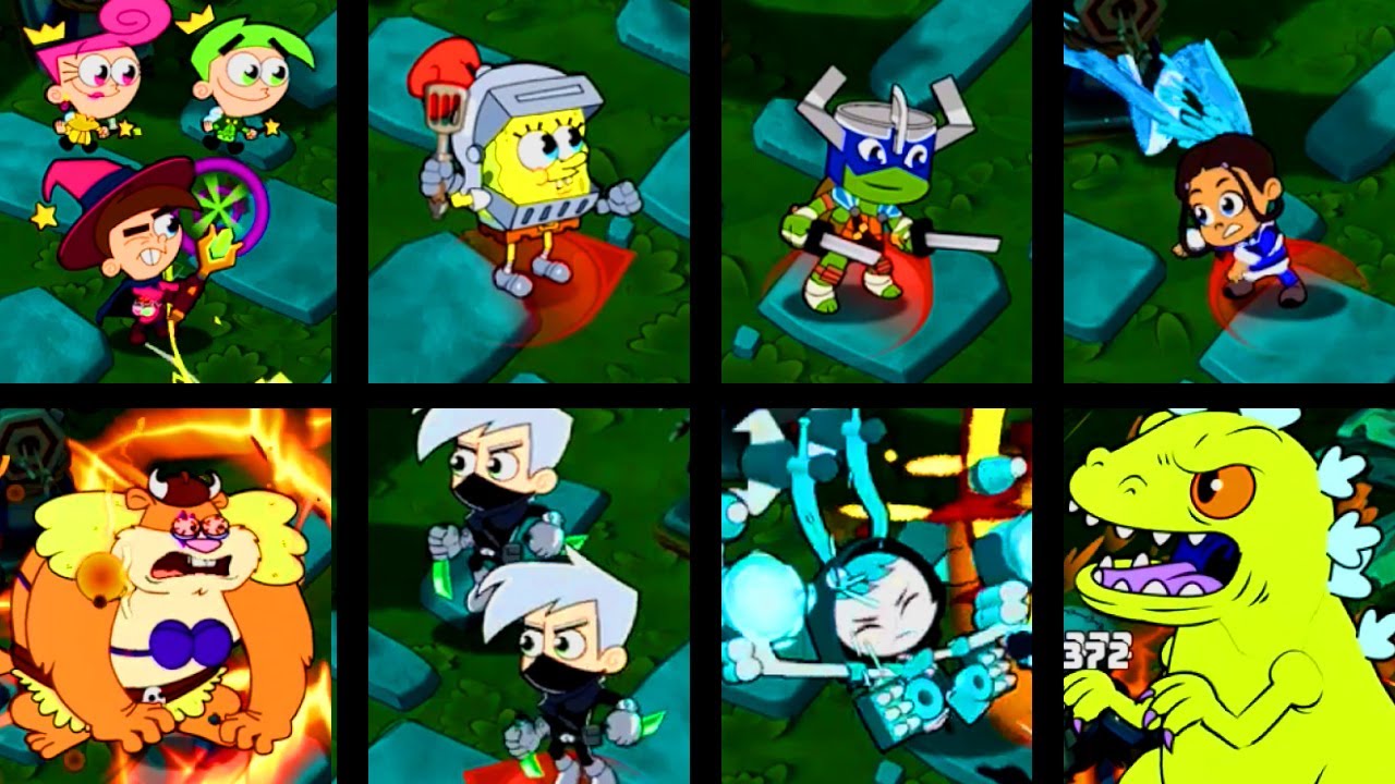 Nicktoons & The Dice of Destiny All Character Attack Ultimate Passive Special Skills Showcase