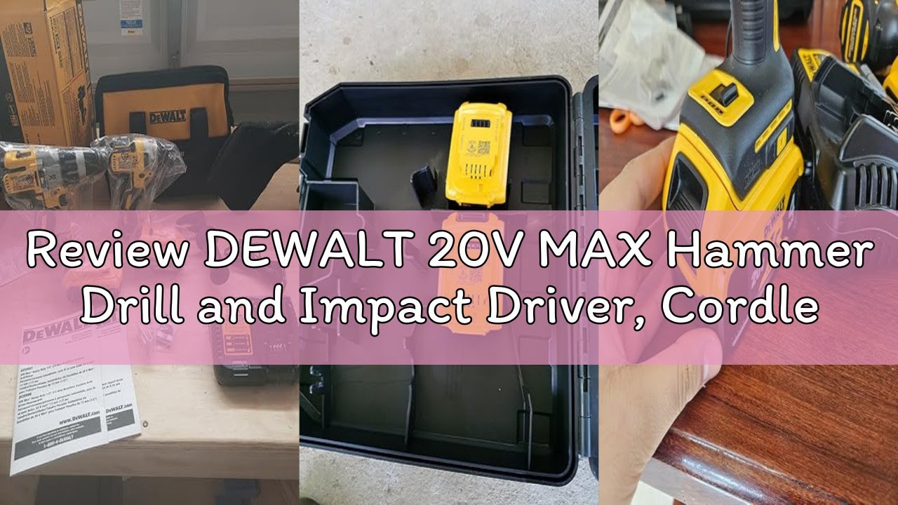 Review DEWALT 20V MAX Hammer Drill and Impact Driver, Cordless Power Tool Combo Kit with 2 Batteries