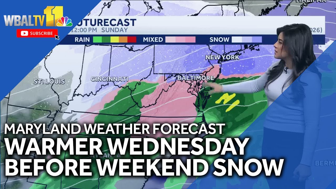 Not as Cold Wednesday in Baltimore Area; Still Tracking Weekend Snowstorm
