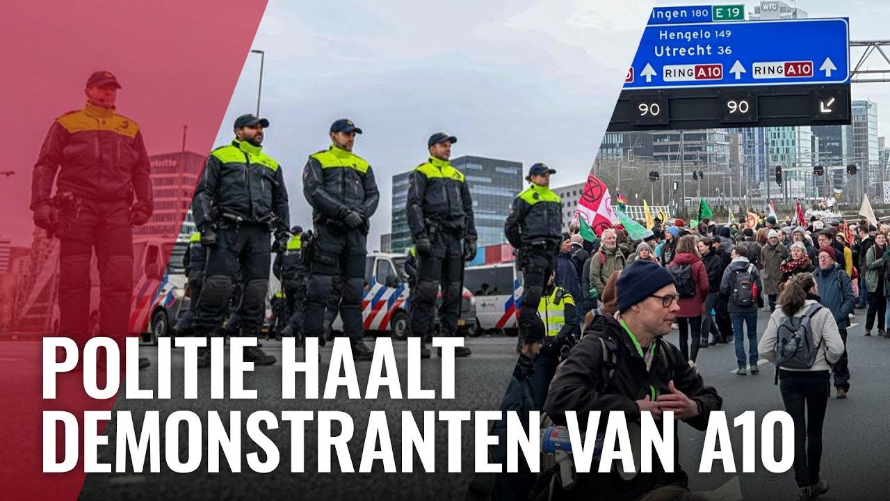 Live AT5: politie grijpt in bij A10 blokkade Extinction Rebellion
