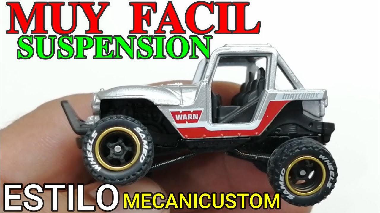 ✔✔✔ COMO HACER UNA SUSPENSION A UN JEEP HOT WHEELS CUSTOM MUY FACIL #mecanicustom #jeephotwheels