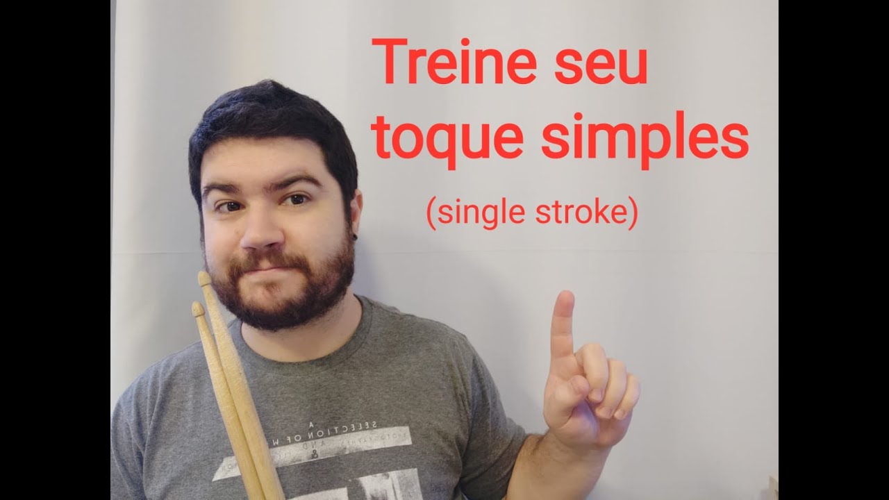 Pratique a velocidade do seu toque simples (single stroke)