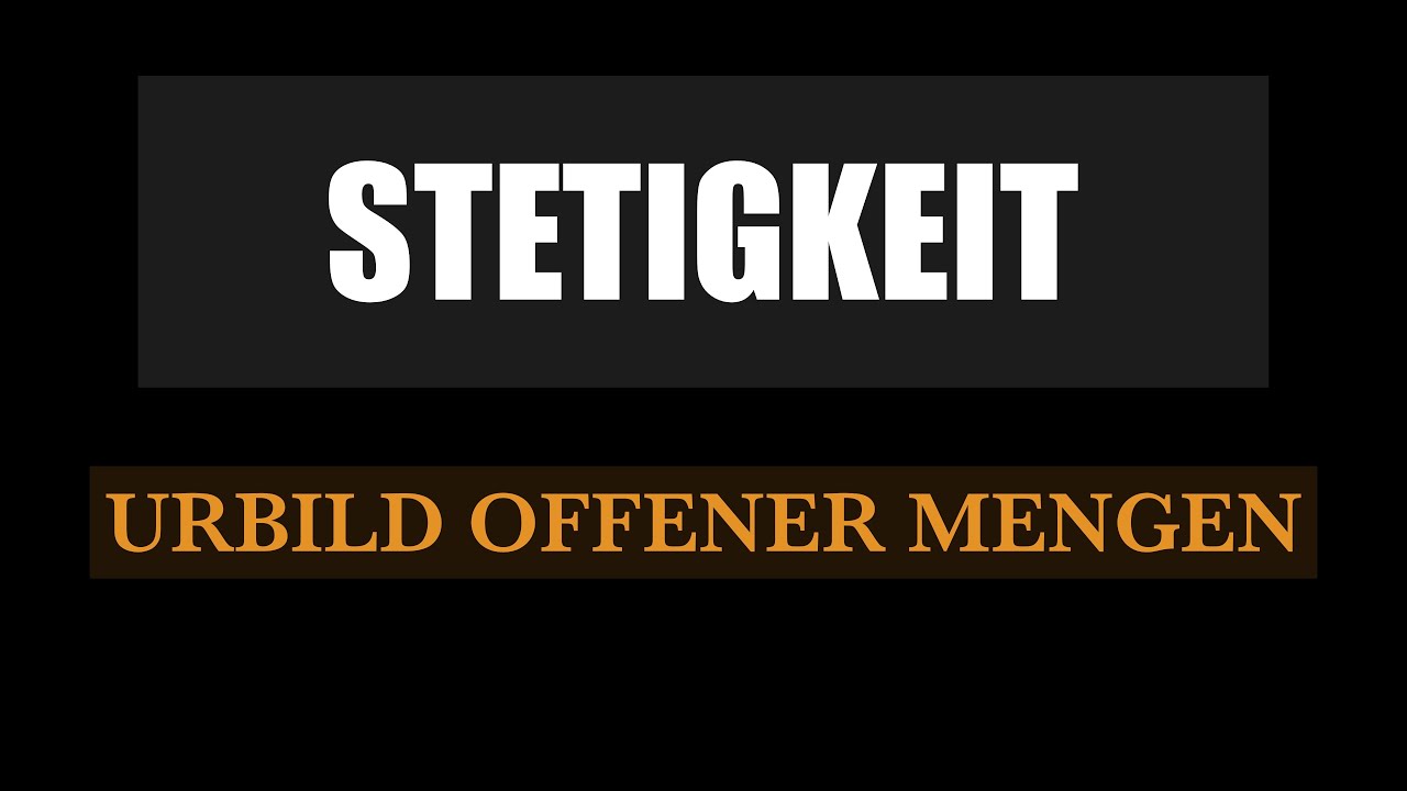 Stetigkeit (Urbild offener Mengen offen)