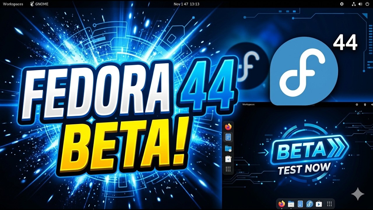🚀 FEDORA 44 BETA: O Lar do GNOME mais PURO!  Análise Completa 🐧