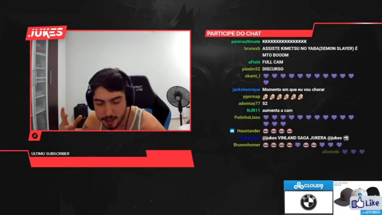 Jukes chora em live na Twitch