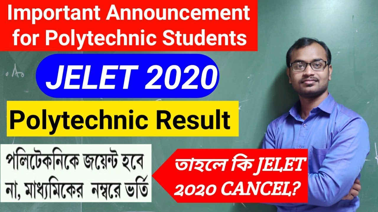 WEBSCTE EXAM UPDATE || JELET 2020 Exam কি Cancel হচ্ছে Jexpo & Voclet এর মতো?