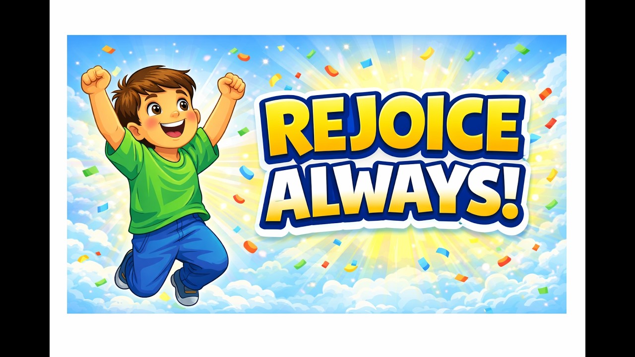 Rejoice! Rejoice! 🎵 Philippians 4:4 Song for Kids | Fun Christian Sing Along