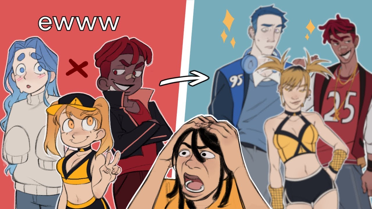 I Redesigned My Crusty Old OC's (commentary + speedpaint)