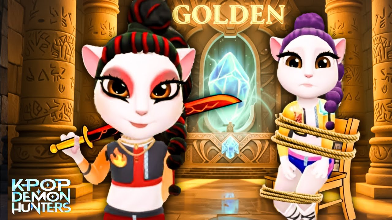 RUMI HAS A TWIN SISTER?! KPop Demon Hunters My Talking Angela 2 makeover #kpop 