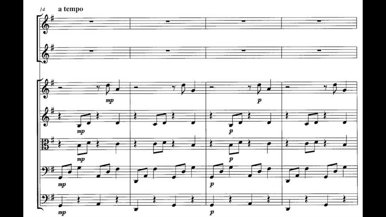 Arvo Part - Estnisches Wiegenlied for Female Choir and Strings (2002-06) [Score-Video]