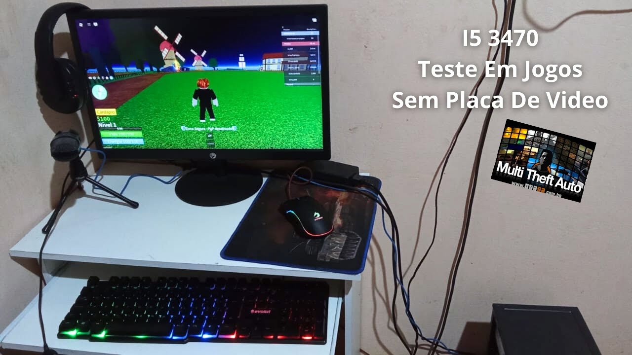 💜MEU PRIMEIRO PC GAMER 💜I5 3470  💜TESTE EM JOGOS 💜SEM PLACA DE VIDEO 💜PARTE 3