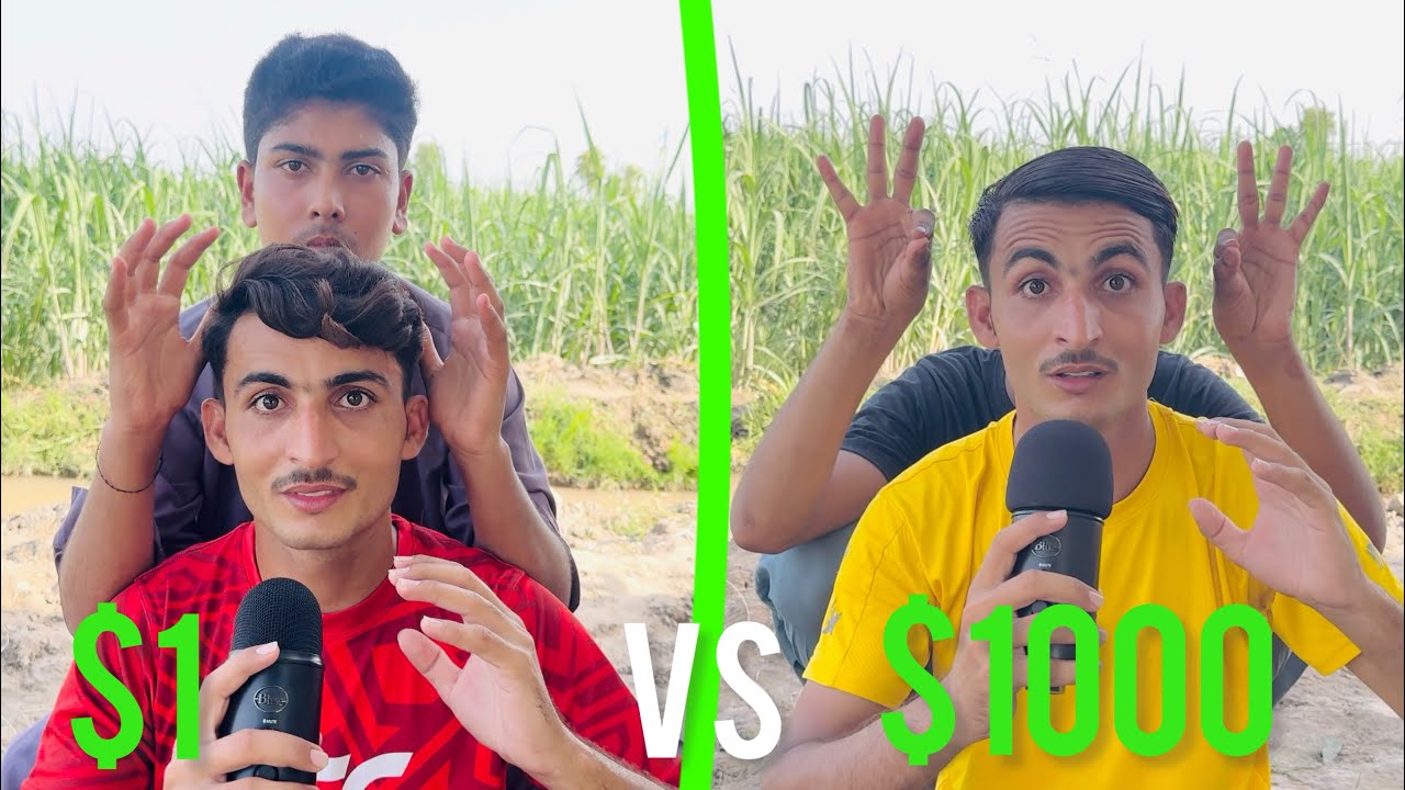 $1 Head Massage VS $1000 Head Massage 💆&zwj;♂️ 