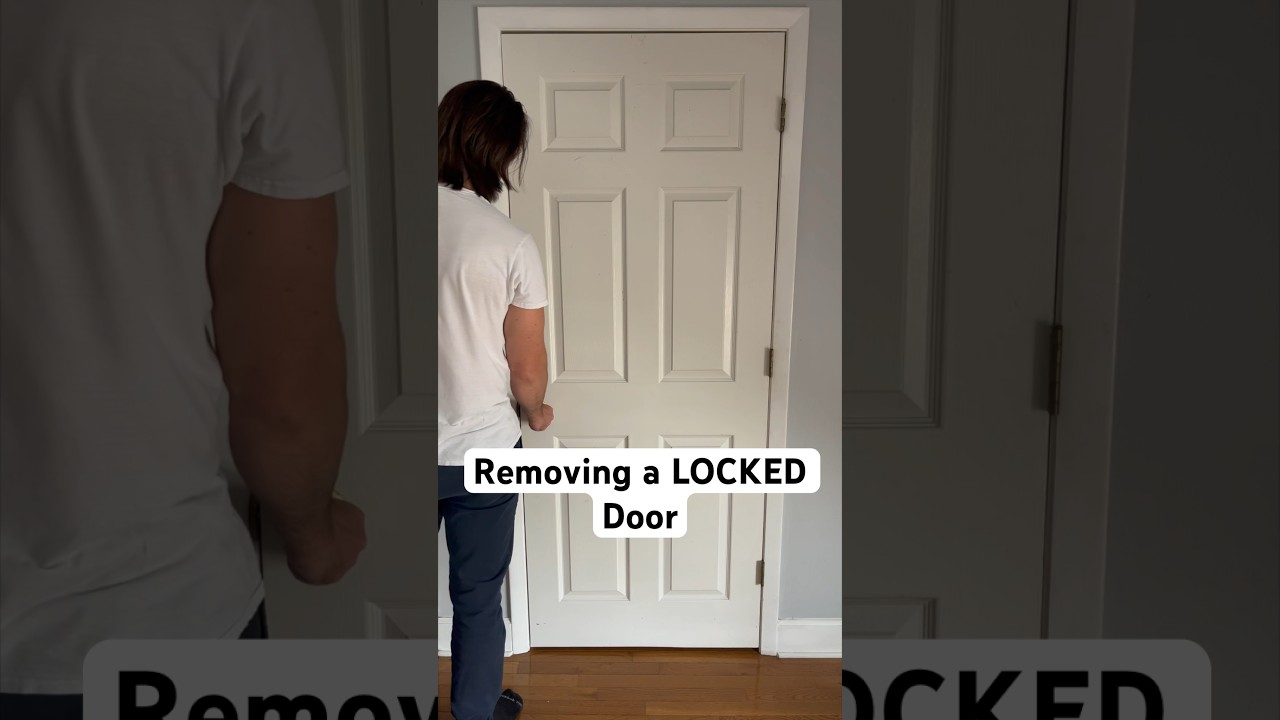 How to Remove a LOCKED Door from Hinges | Unlock a Locked Door #diy #door