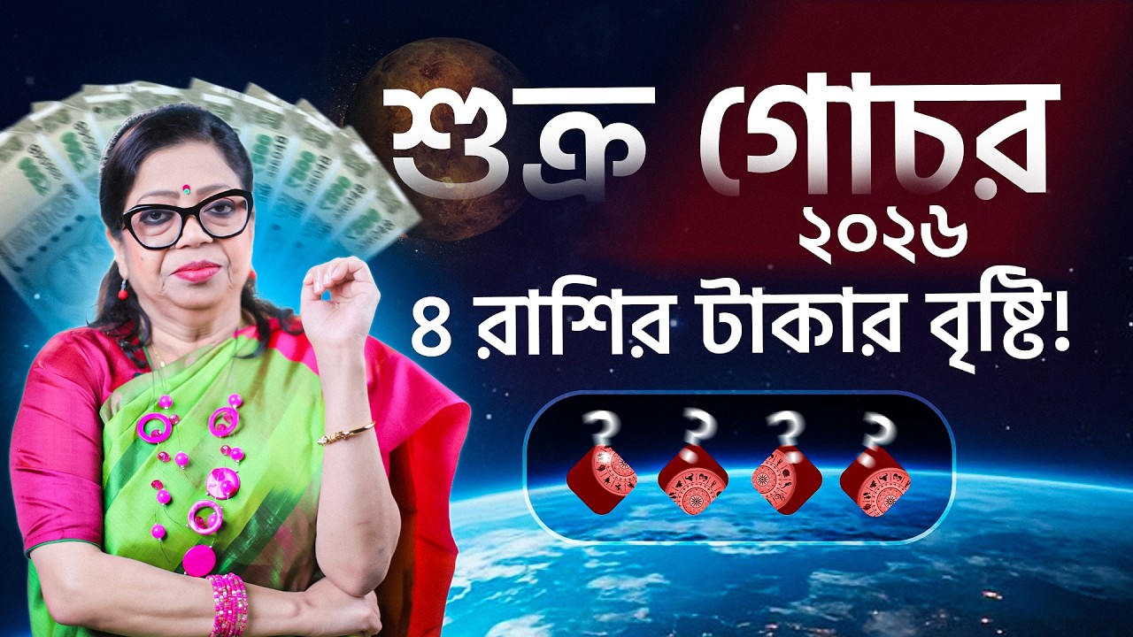 শুক্র গোচর ২০২৬ ৪ রাশির টাকার বৃষ্টি! GANESH SADHIKA RAJASREE