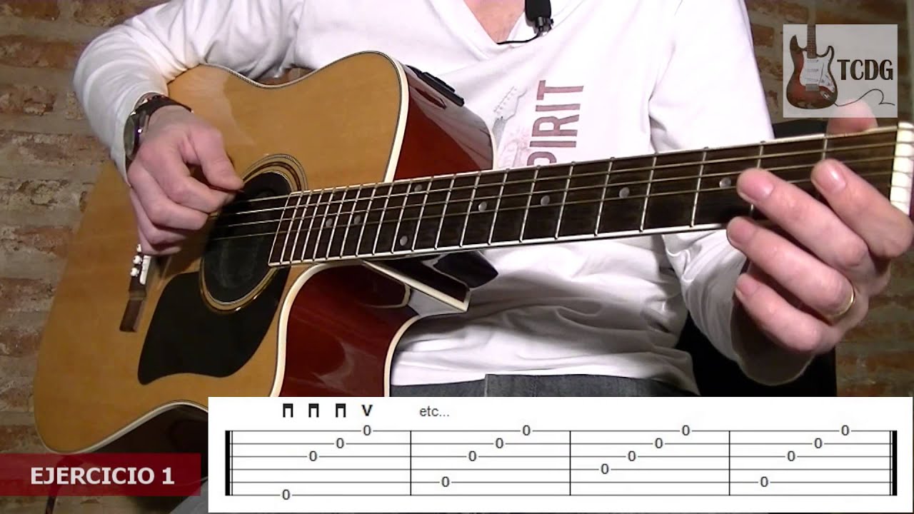 COMO TOCAR ARPEGIADO CON P&Uacute;A (PLUMILLA) EN GUITARRA AC&Uacute;STICA (PARTE 1) TCDG
