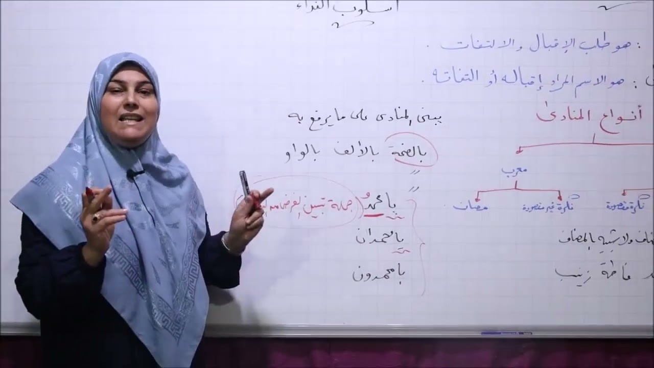 اللغة العربية للصف التاسع درس النداء