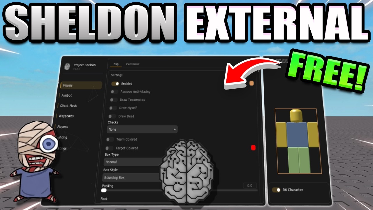 БЕСПЛАТНЫЙ экстернал Sheldon &mdash; лучший БЕСПЛАТНЫЙ экстернал для Roblox в 2026 году?! (Rivals, Aimb...