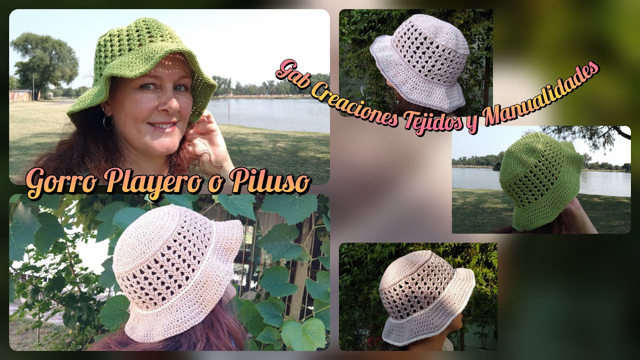 Cómo tejer un Sombrero de verano o Gorro Piluso a Crochet.? su diseño paso a paso con ideas y tips.