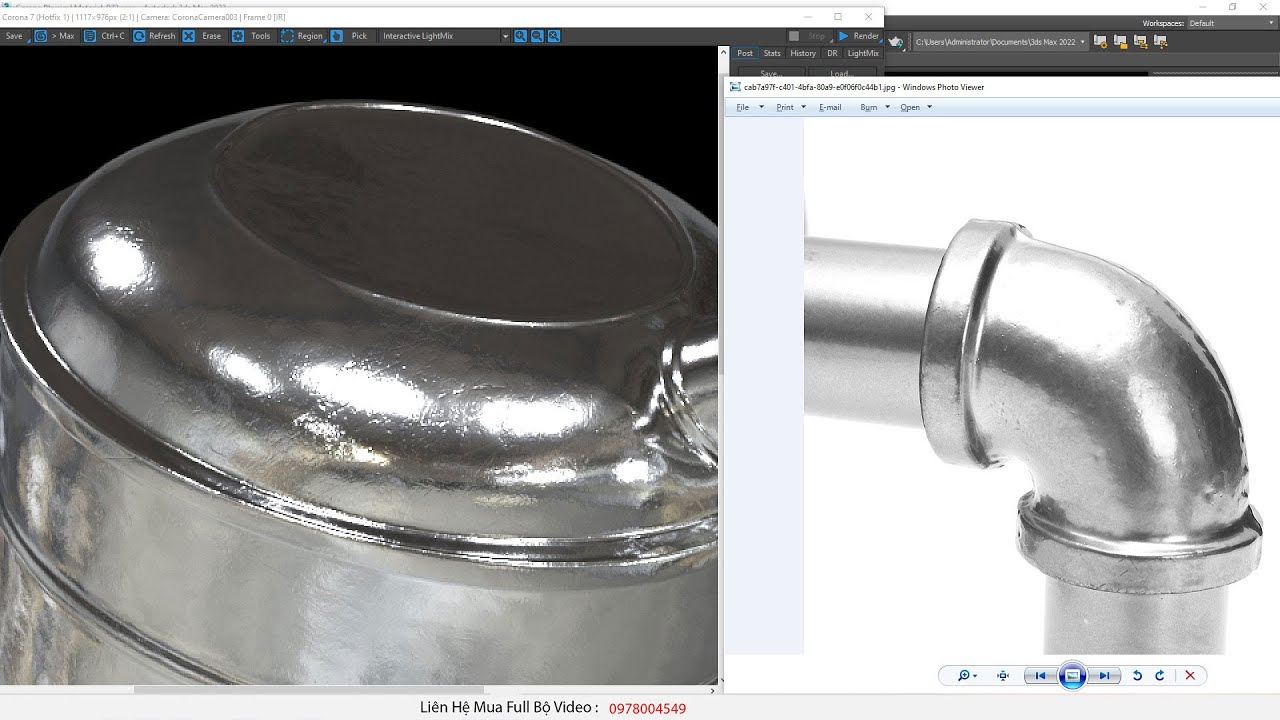 ♛ Vật Liệu Kim Loại Nâng Cao Trong Corona Render 7 - 3DsMax- B.72
