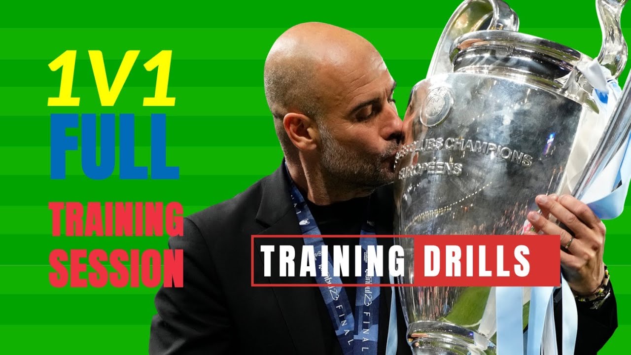 Full 1v1 Football Trainingsession - How to train the 1v1 with youth players?